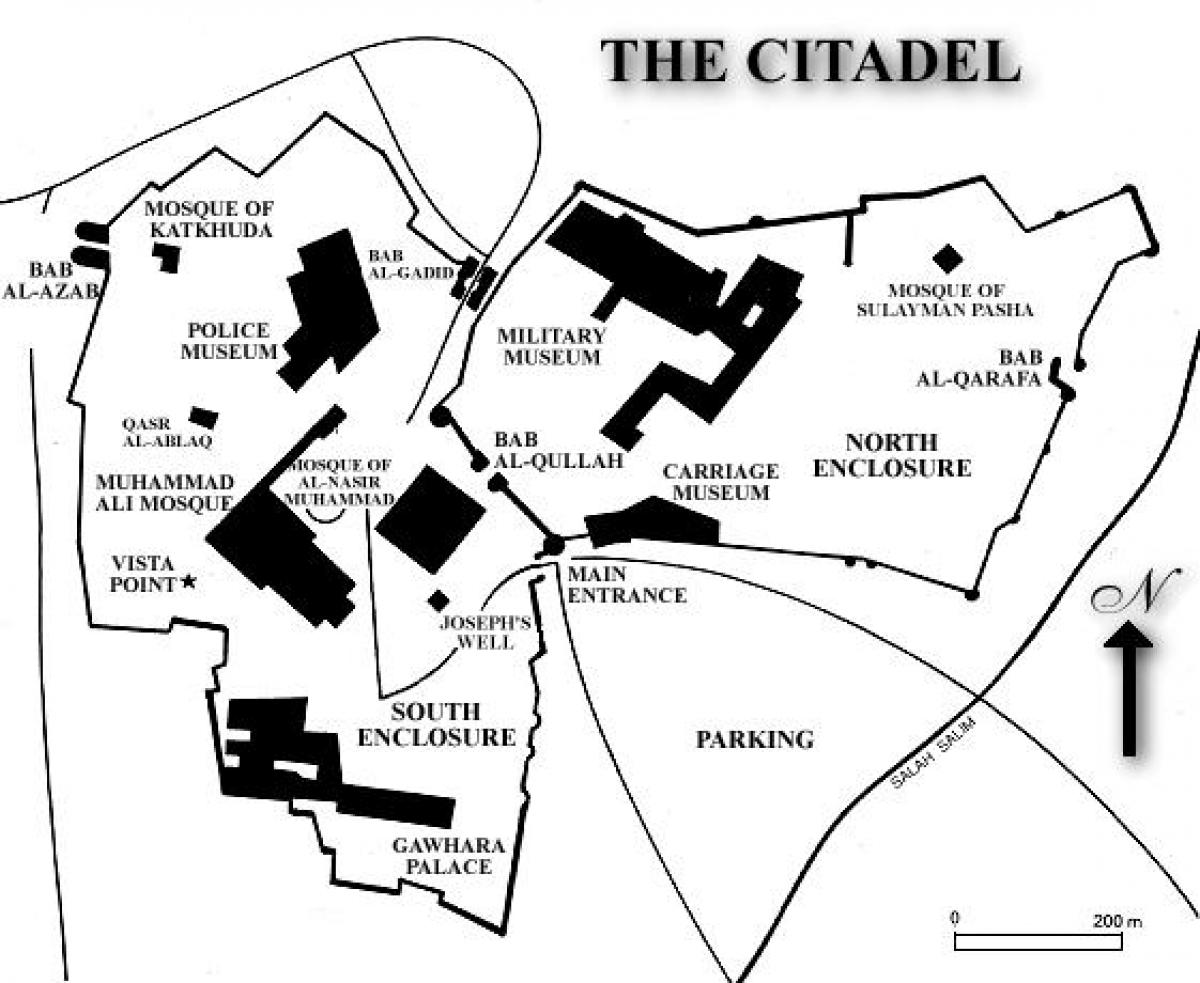 Karta över cairo citadel