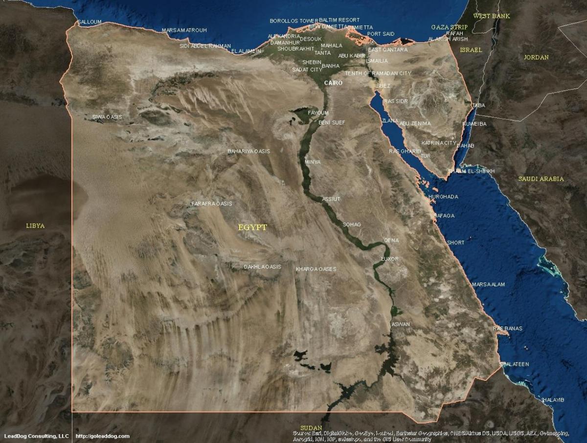 Karta över kairo satellit -