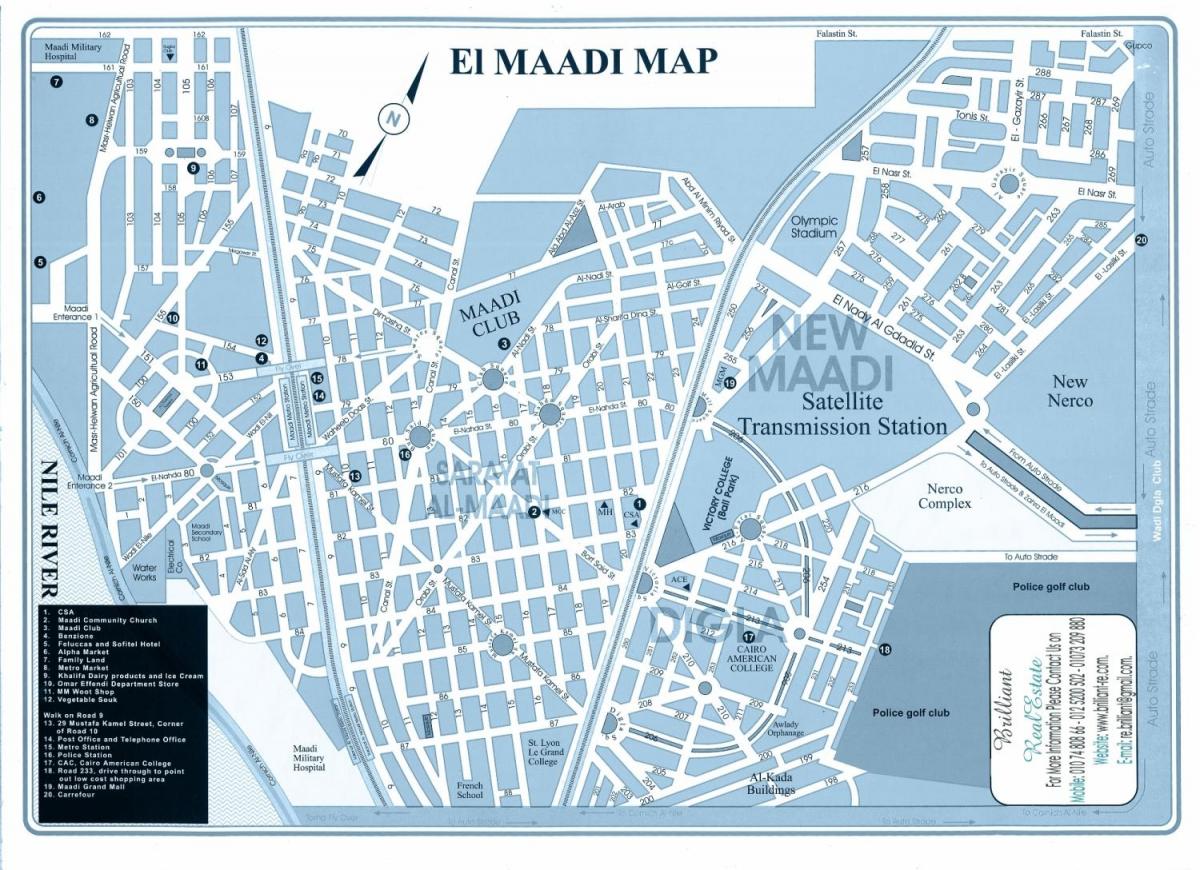 Karta över maadi kairo