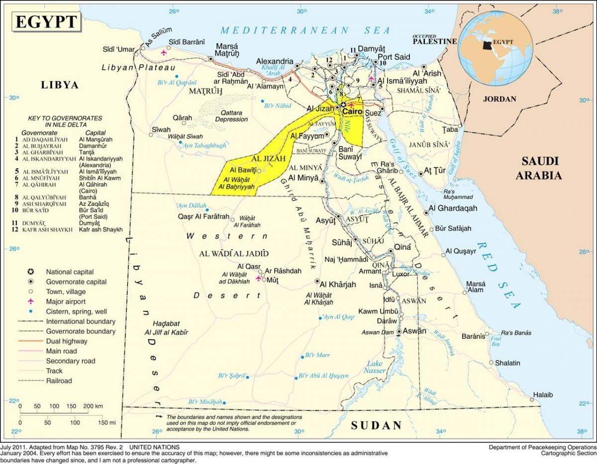Karta över större kairo